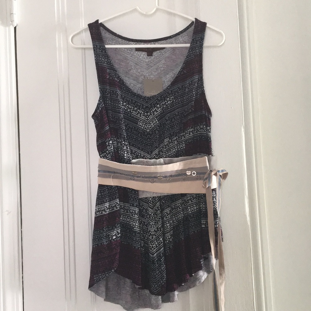 Common  Thread artsy sleeveless tunic.